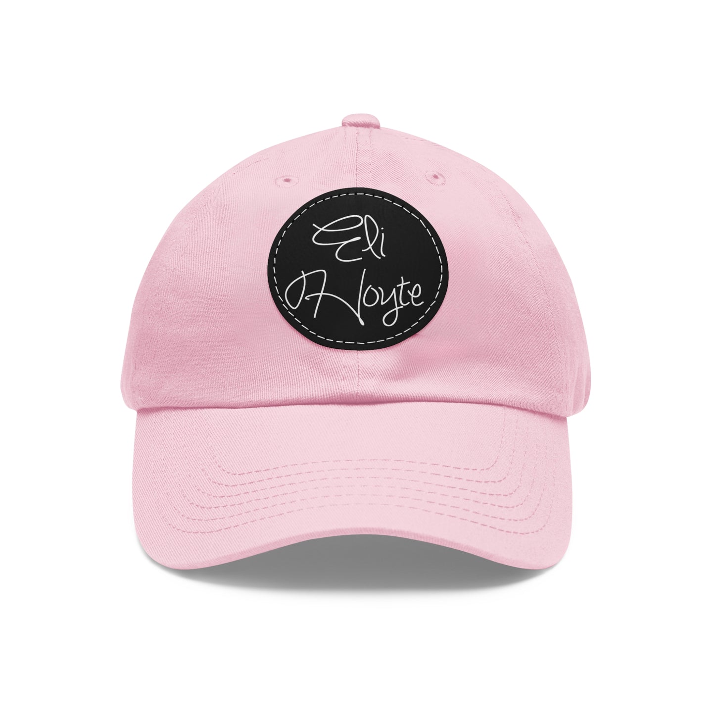 Dad Hat with Leather Patch (Round)